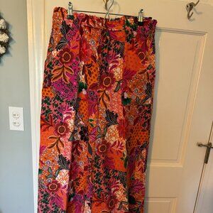 Loft wide leg capri pants